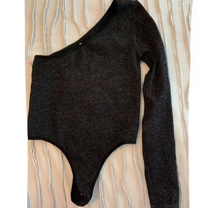 Urban outfitters bdg one shoulder sparkly bodysuit